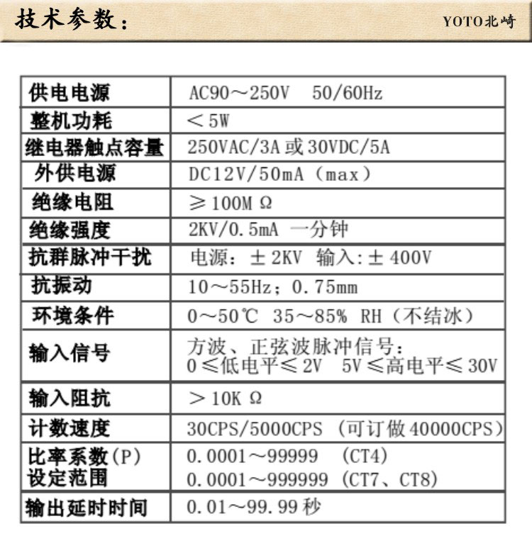 CT技术参数